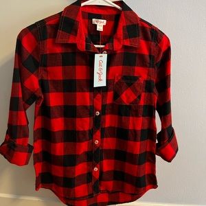 Cat & Jack girls flannel size 10-12